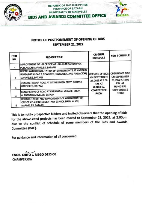 SUPPLEMENTAL/BID BULLETIN.